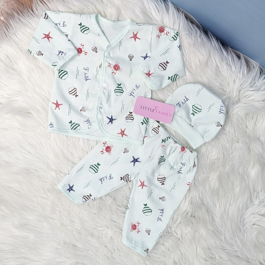 Newborn 3-Piece Cotton Outfit Set – Pack of 3