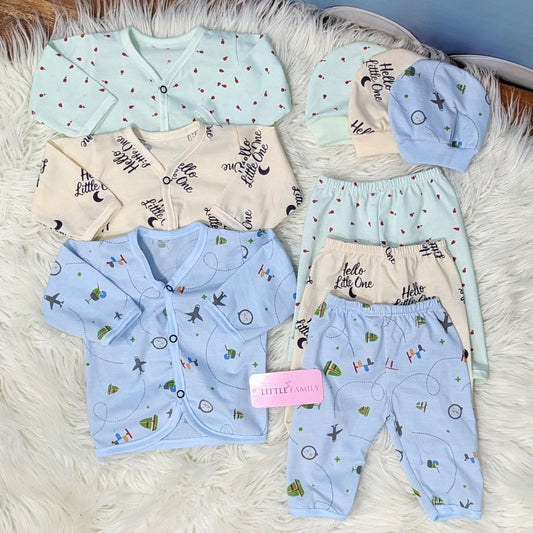 Newborn 3-Piece Cotton Outfit Set – Pack of 3