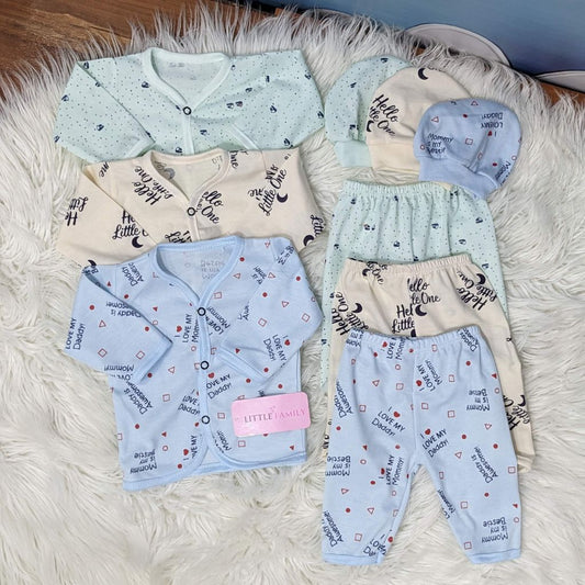Newborn 3-Piece Cotton Outfit Set – Pack of 3