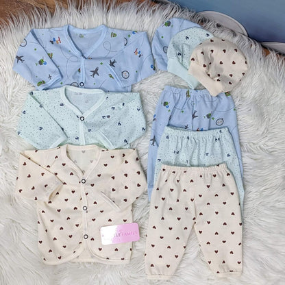 Newborn 3-Piece Cotton Outfit Set – Pack of 3