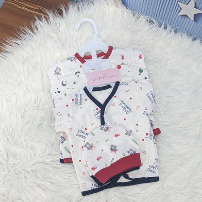 Newborn 3-Piece Cotton Outfit Set – Pack of 3