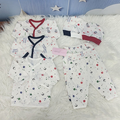 Newborn 3-Piece Cotton Outfit Set – Pack of 3
