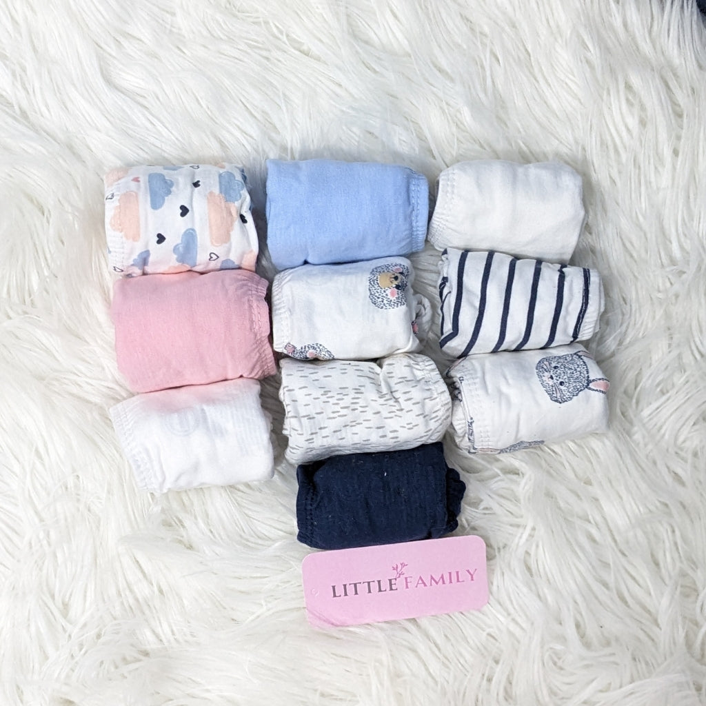 Baby Cotton Nappies & Training Underwear Set (Pack of 10)
