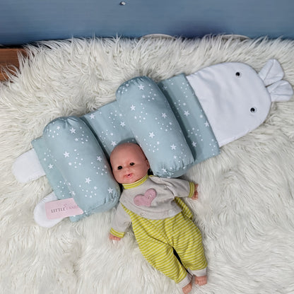 Starry Dream Baby Head Shaping Pillow – Ergonomic Support (Twinkle Blue)