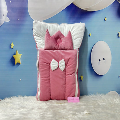 Velvet Baby Carry Nest - Blush Pink