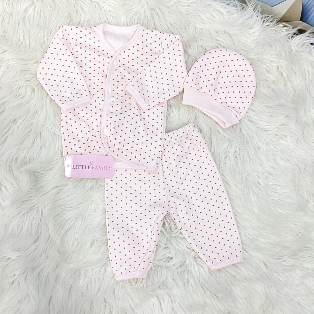 Newborn 3-Piece Cotton Outfit Set – Pack of 3