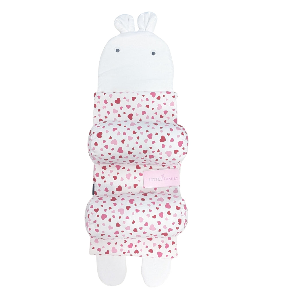 Pink Mini Hearts Baby Head Shaping Pillow – Ergonomic Support