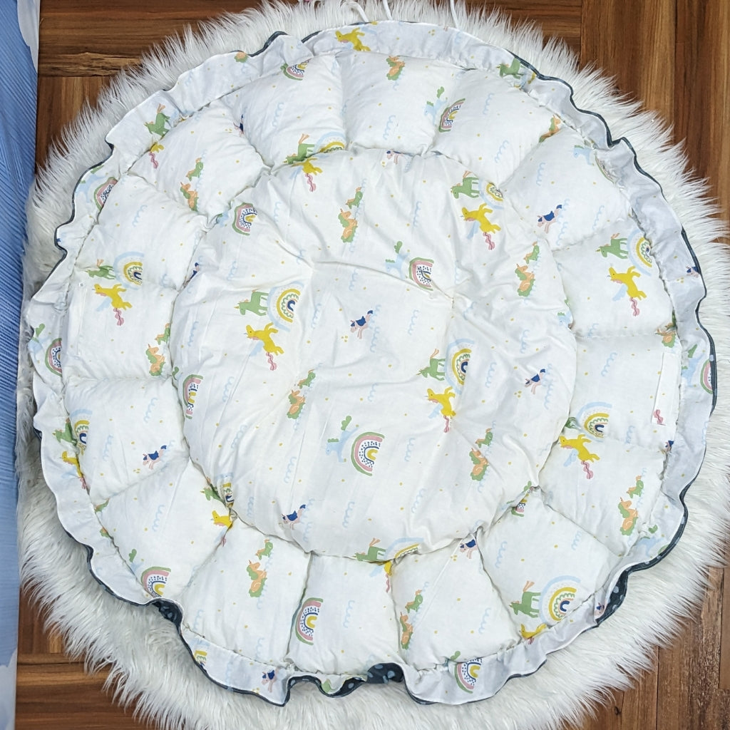 Premium 12-Piece Baby Bedding Set | Dotted Green