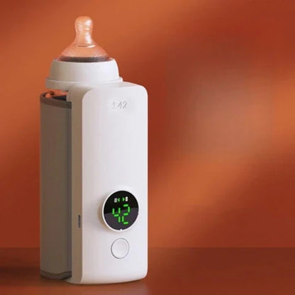 Smart Portable Baby Bottle Warmer with Digital Temperature Display