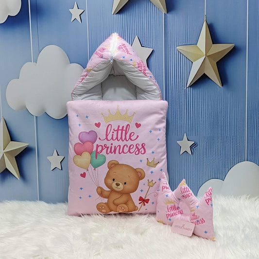 Velvet Baby Carry Nest - Pink| "Little Princess" Edition