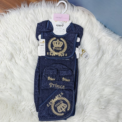 7-Piece Newborn Baby Starter Gift Set – Prince Edition