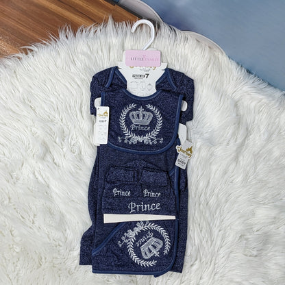 7-Piece Newborn Baby Starter Gift Set – Prince Edition