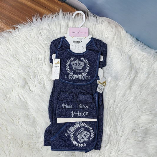 7-Piece Newborn Baby Starter Gift Set – Prince Edition