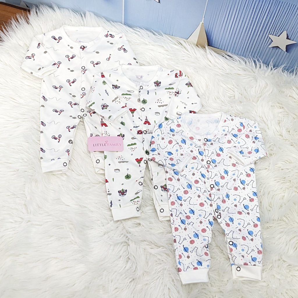 Pack of 3 Premium Baby Rompers – Gentle and Breathable