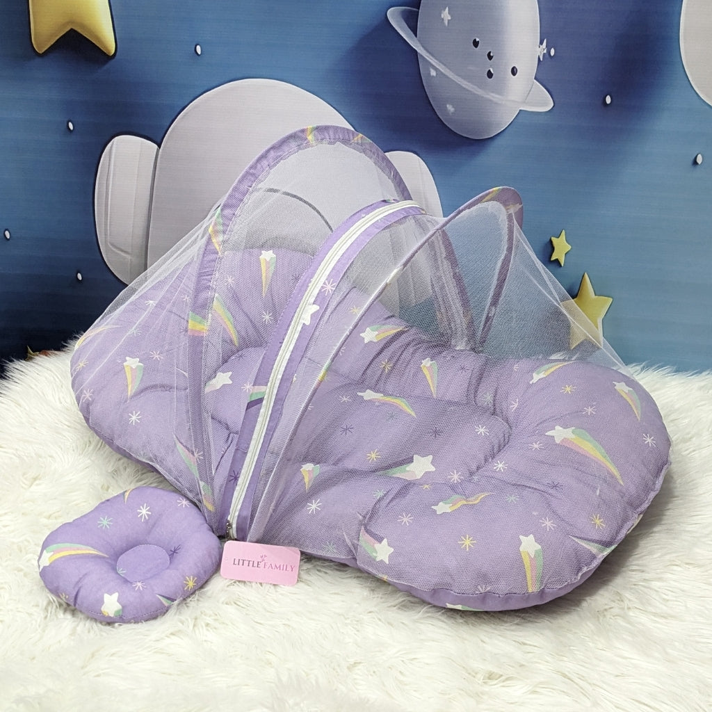 Rainbow Star Theme Summer Mosquito Net with Pillow