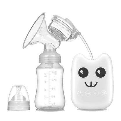 Quiet & Efficient Electric Breast Pump - Soft Silicone Flange and Feeding Bottle