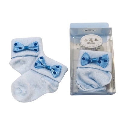 Baby Girl Ribbon Socks – Soft & Stylish Pair for Newborns