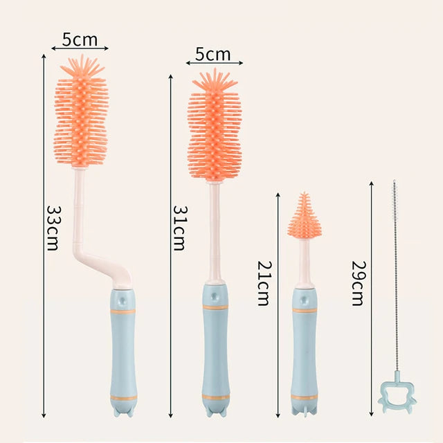 Baby Silicon Bottle 8 PC's Brush Set