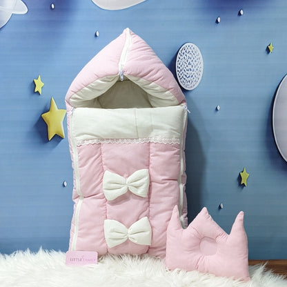 Royal Bow Baby Nest – Baby Pink