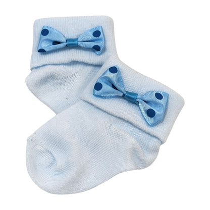 Baby Girl Ribbon Socks – Soft & Stylish Pair for Newborns