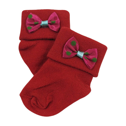 Baby Girl Ribbon Socks – Soft & Stylish Pair for Newborns