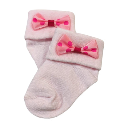 Baby Girl Ribbon Socks – Soft & Stylish Pair for Newborns