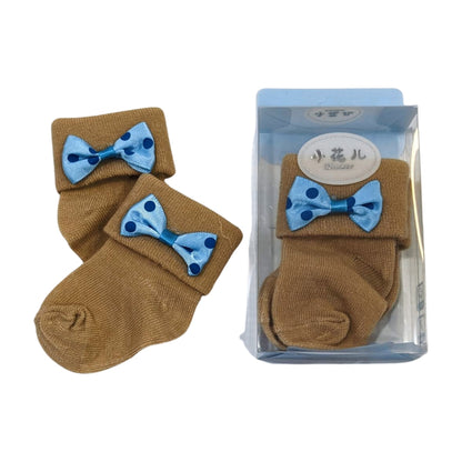 Baby Girl Ribbon Socks – Soft & Stylish Pair for Newborns
