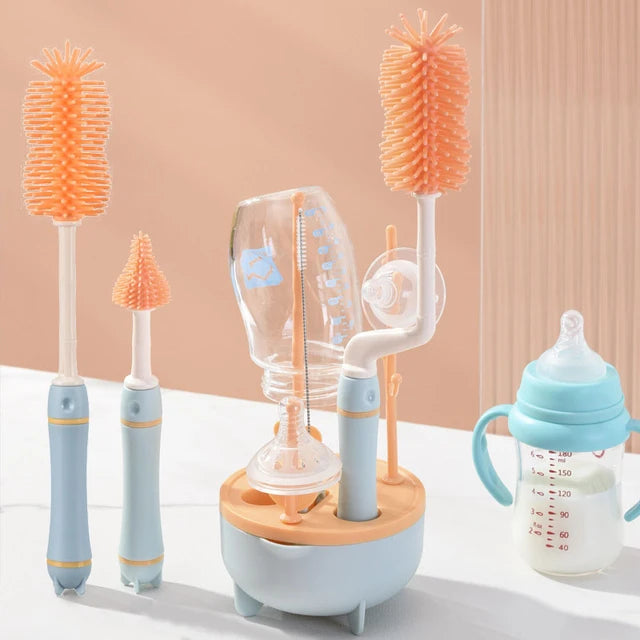 Baby Silicon Bottle 8 PC's Brush Set