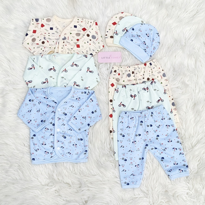 Newborn 3-Piece Cotton Outfit Set – Soft & Breathable