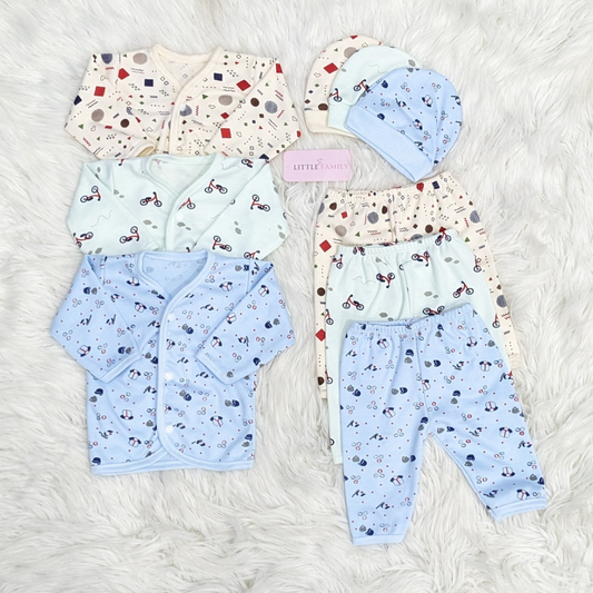 Newborn 3-Piece Cotton Outfit Set – Soft & Breathable