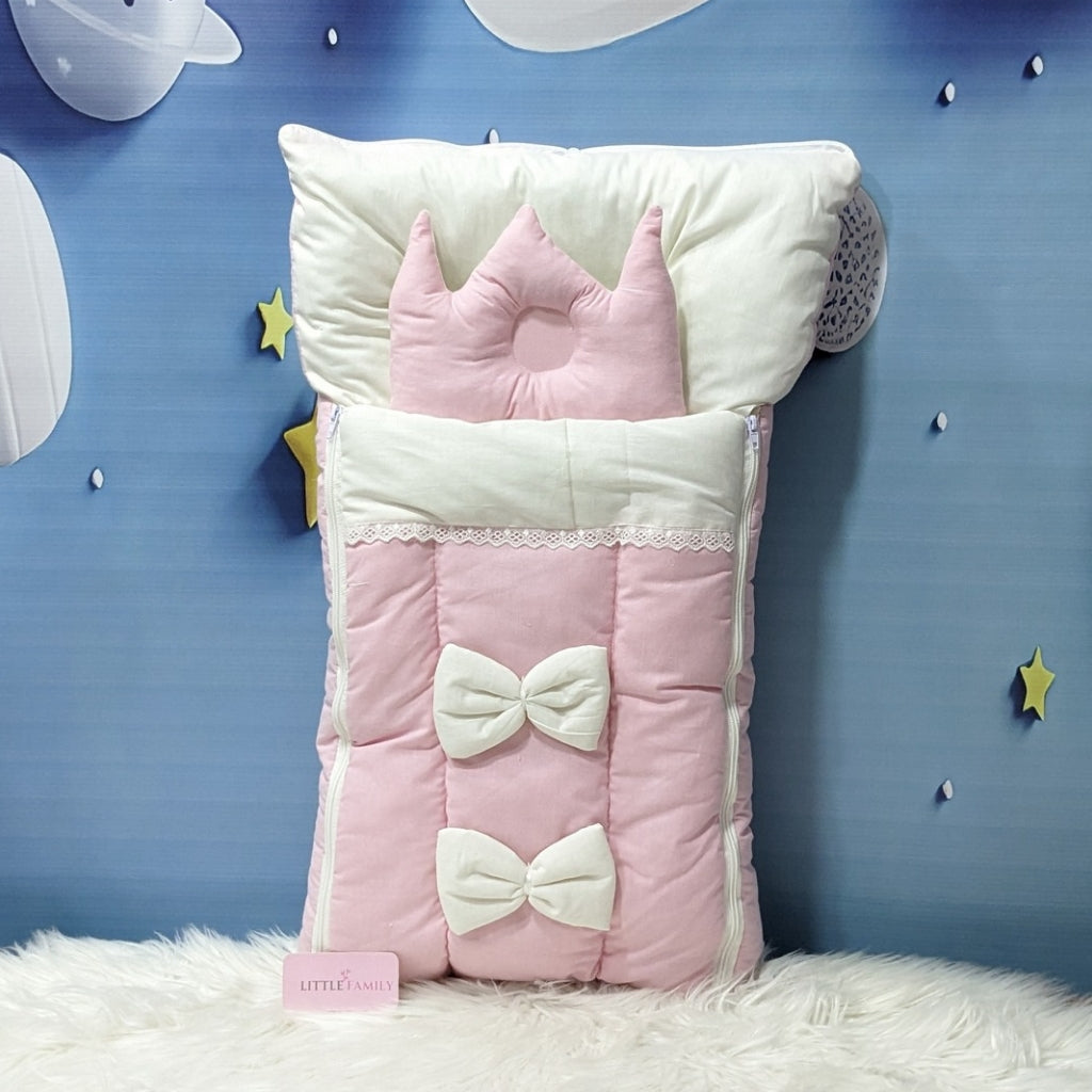 Royal Bow Baby Nest – Baby Pink
