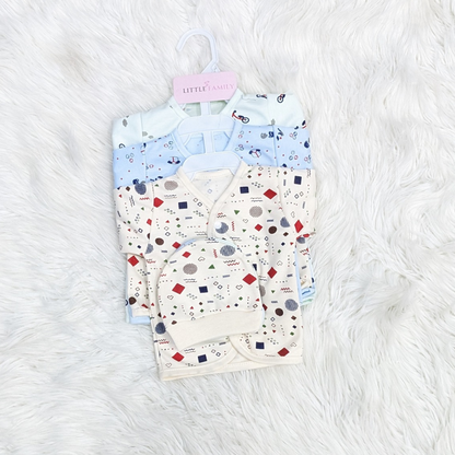 Newborn 3-Piece Cotton Outfit Set – Soft & Breathable