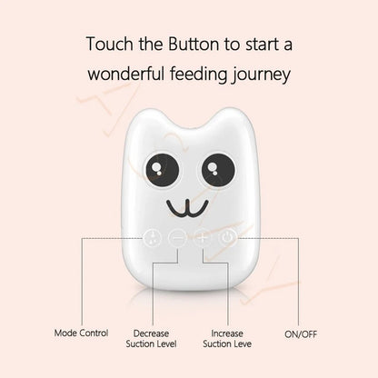 Quiet & Efficient Electric Breast Pump - Soft Silicone Flange and Feeding Bottle