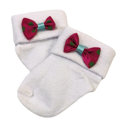 Baby Girl Ribbon Socks – Soft & Stylish Pair for Newborns