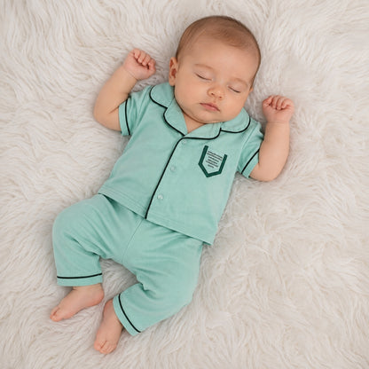 Premium Baby 2-Piece Night Suit - Aqua
