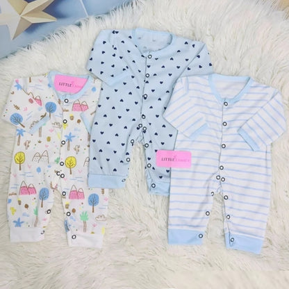 Pack of 3 Premium Baby Rompers – Gentle & Breathable