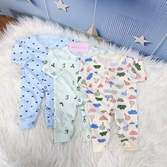Pack of 3 Premium Baby Rompers – Gentle & Breathable