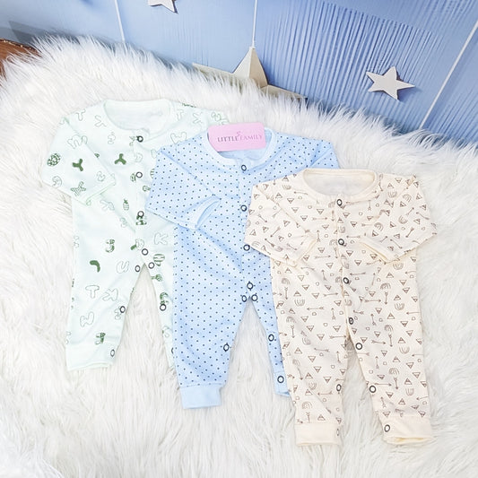 Pack of 3 Premium Baby Rompers – Gentle & Breathable