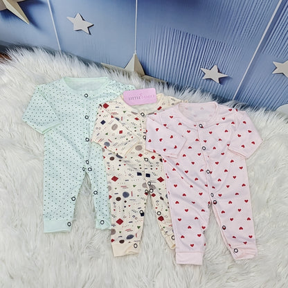 Pack of 3 Premium Baby Rompers – Gentle & Breathable
