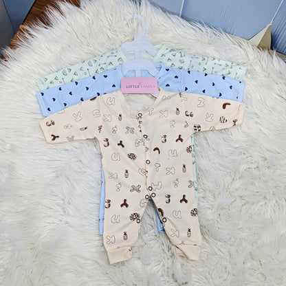 Pack of 3 Premium Baby Rompers – Gentle & Breathable