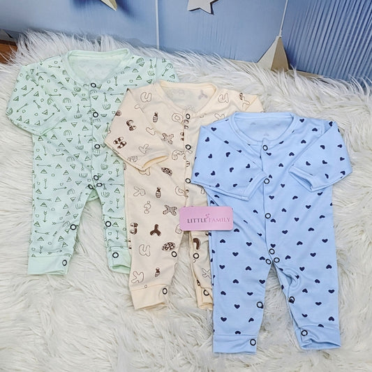 Pack of 3 Premium Baby Rompers – Gentle & Breathable