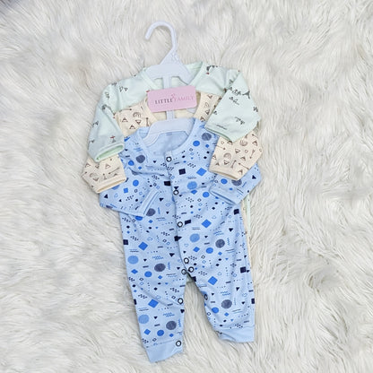 Pack of 3 Premium Baby Rompers – Gentle & Breathable