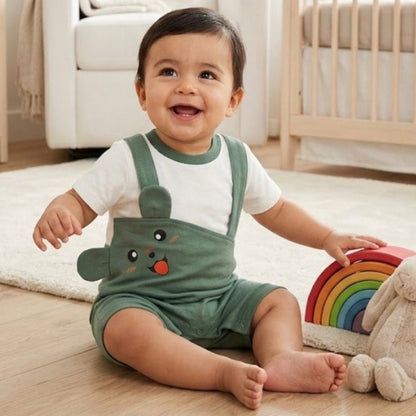 Premium Cartoon Theme Baby Romper - Green