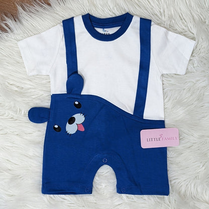 Premium Cartoon Theme Baby Romper -Blue