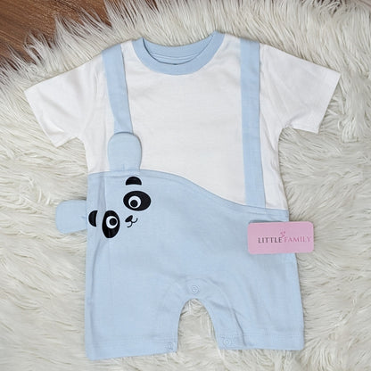 Premium Cartoon Theme Baby Romper - Sky Blue
