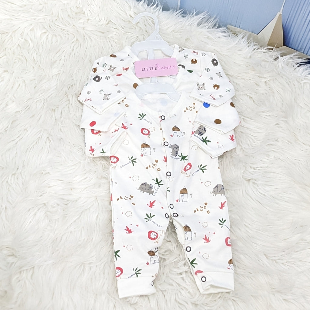 Pack of 3 Premium Baby Rompers – Gentle and Breathable