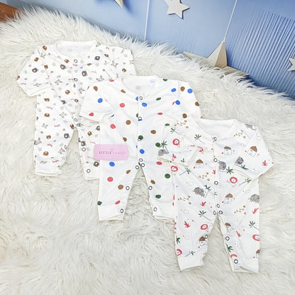 Pack of 3 Premium Baby Rompers – Gentle and Breathable