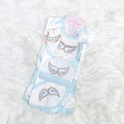 Premium 10-Piece Baby Starter Set – (Wings) | Sky Blue