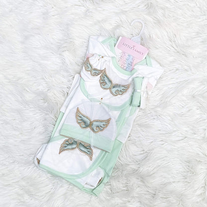 Premium 10-Piece Baby Starter Set – (Wings) | Light Green