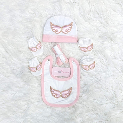 Premium 10-Piece Baby Starter Set – (Wings) | Pink
